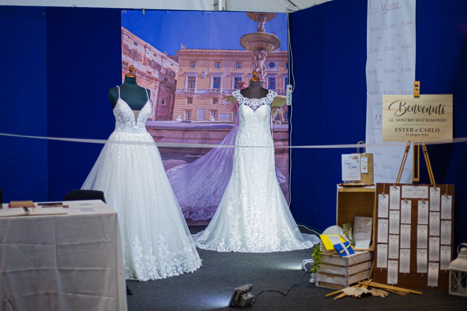 Stand espositivi allestiti durante Sposa del Mediterraneo a Palermo