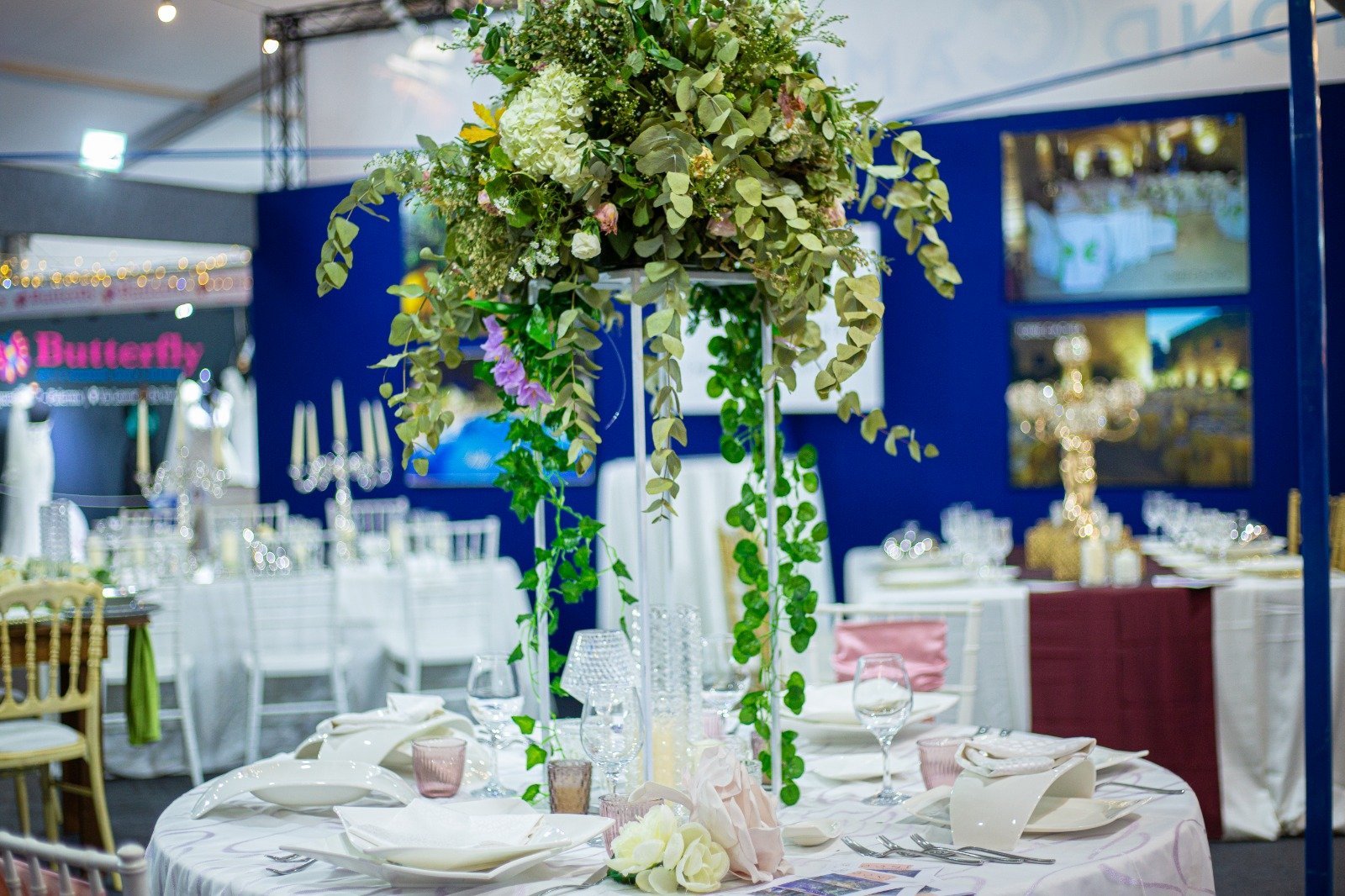 Candelabri e decorazioni per il ricevimento